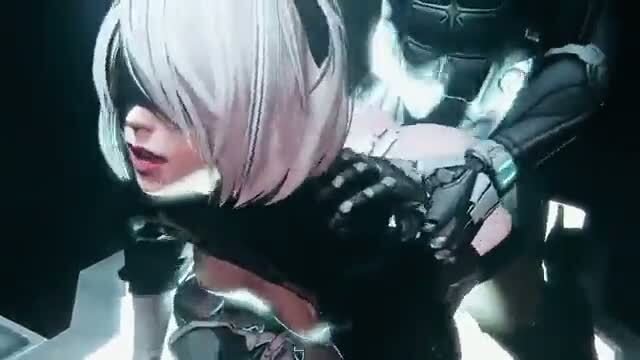 Девку на исследовательской базе ебут роботы и монстр