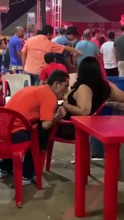 Enjoy mommyampaposs milk at the party while everyone is watching